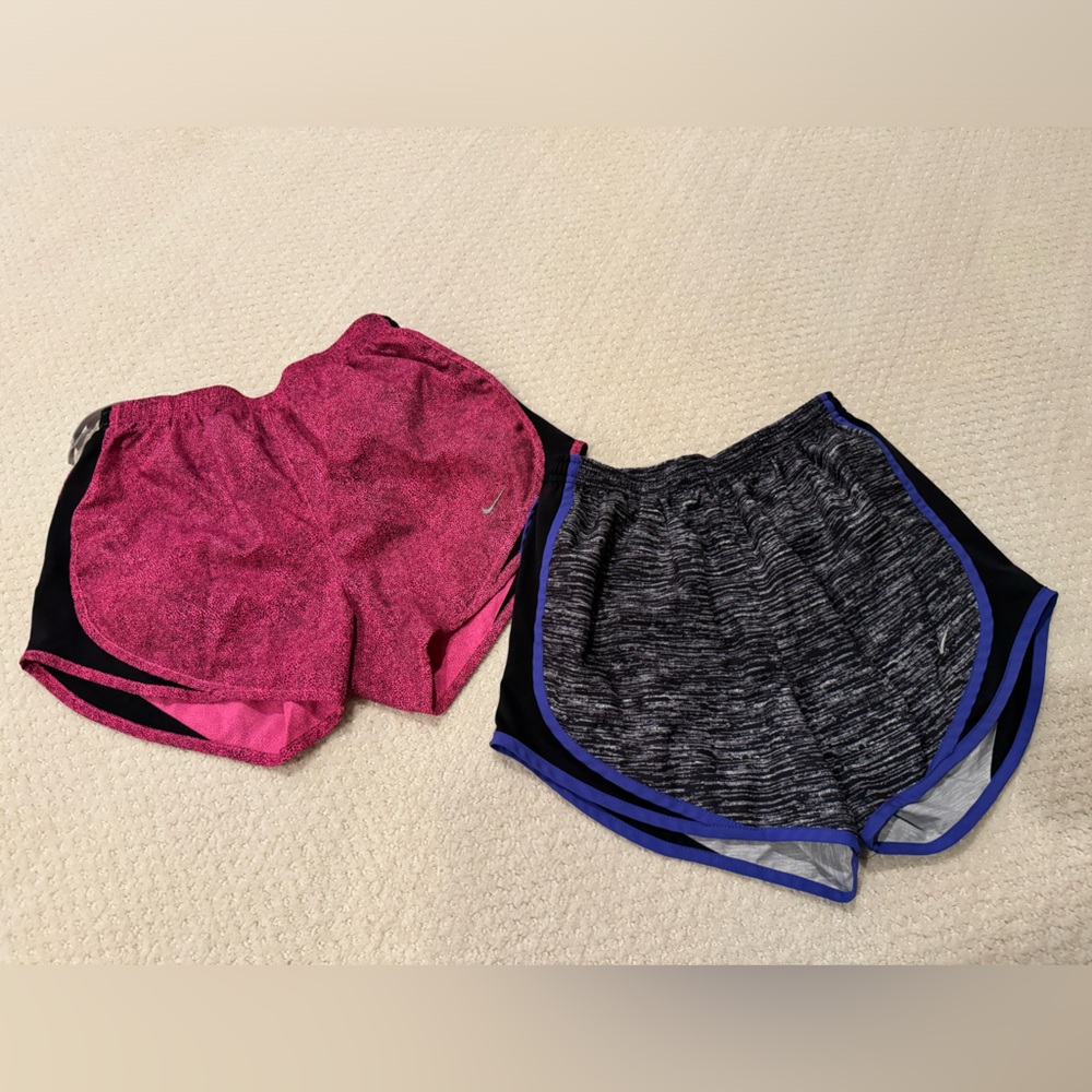 2 like new nike dri-fit running shorts